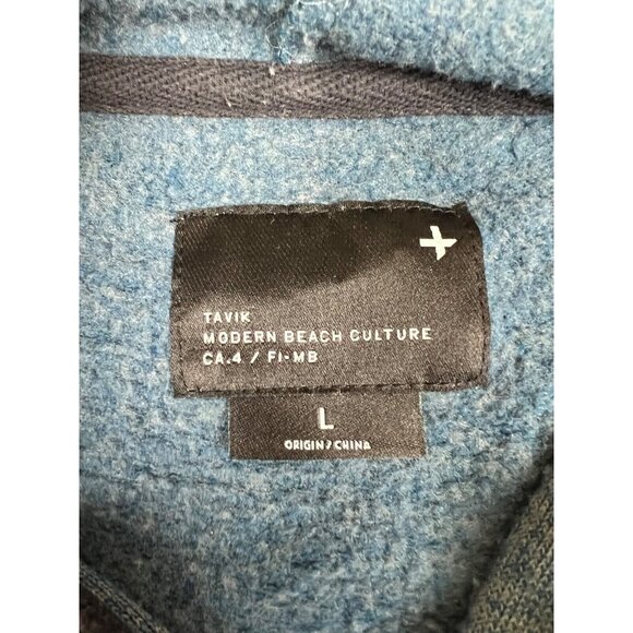 TAVIK MODERN BEACH CULTURE FULL ZIP HOODIE SWEATSHIRT JACKET Mens Large - Picture 10 of 14